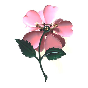 Enamelled Flower Brooch