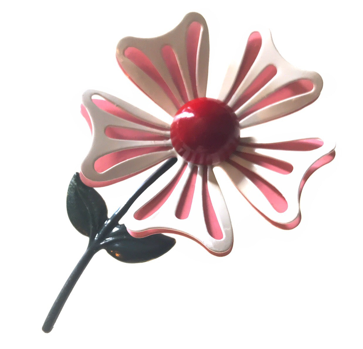 Enamelled Flower Brooch