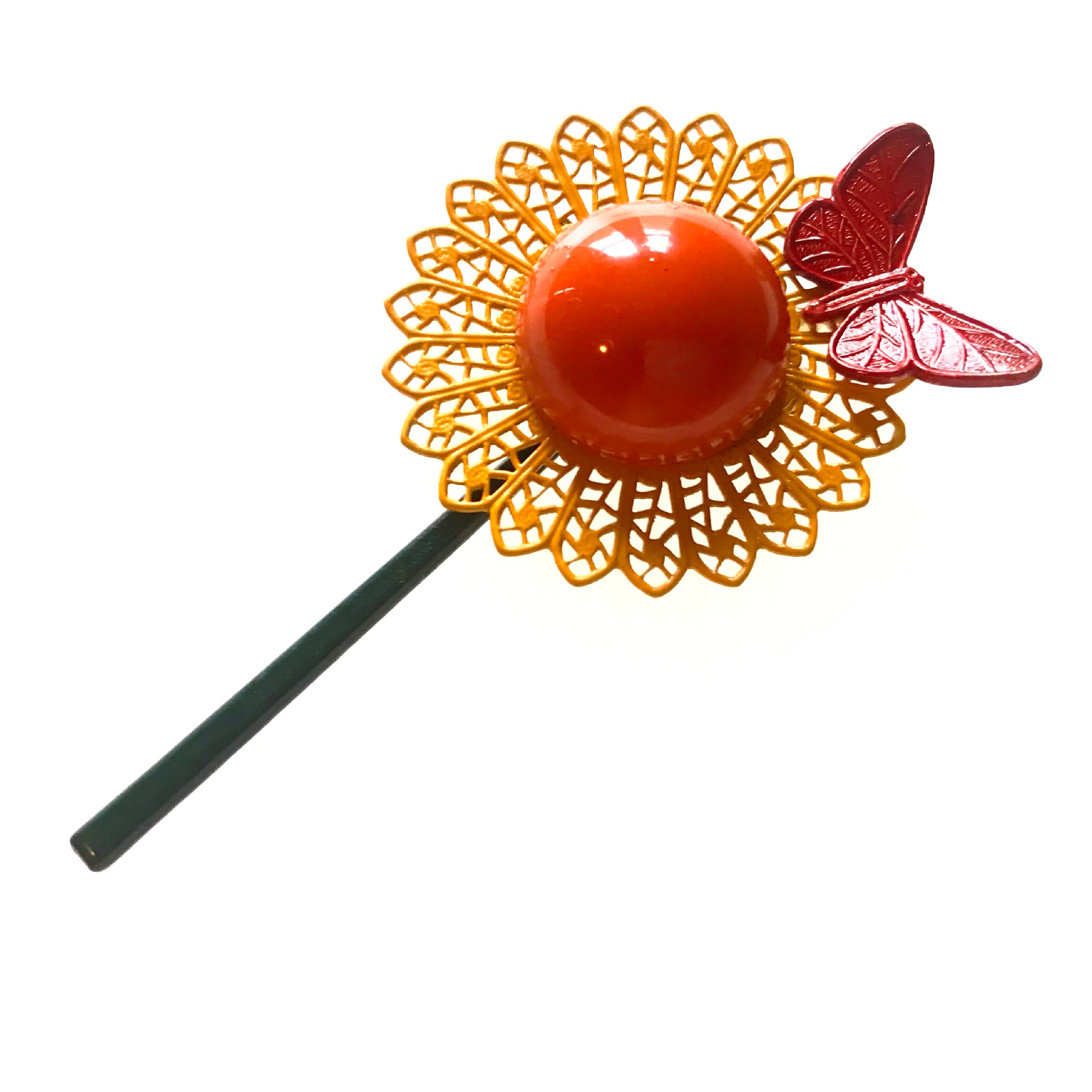 Enamelled Flower Brooch