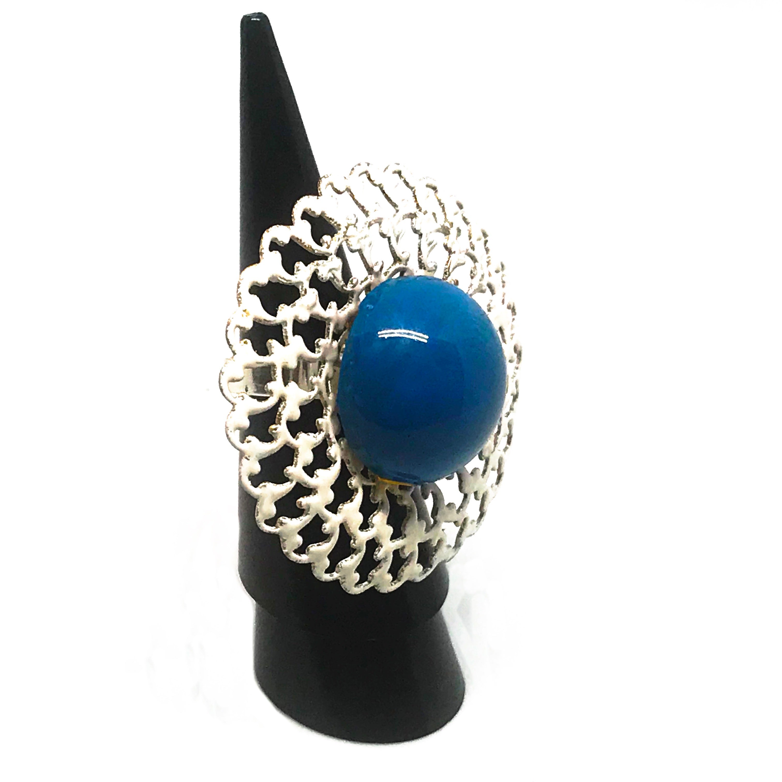 Enamelled Flower Ring