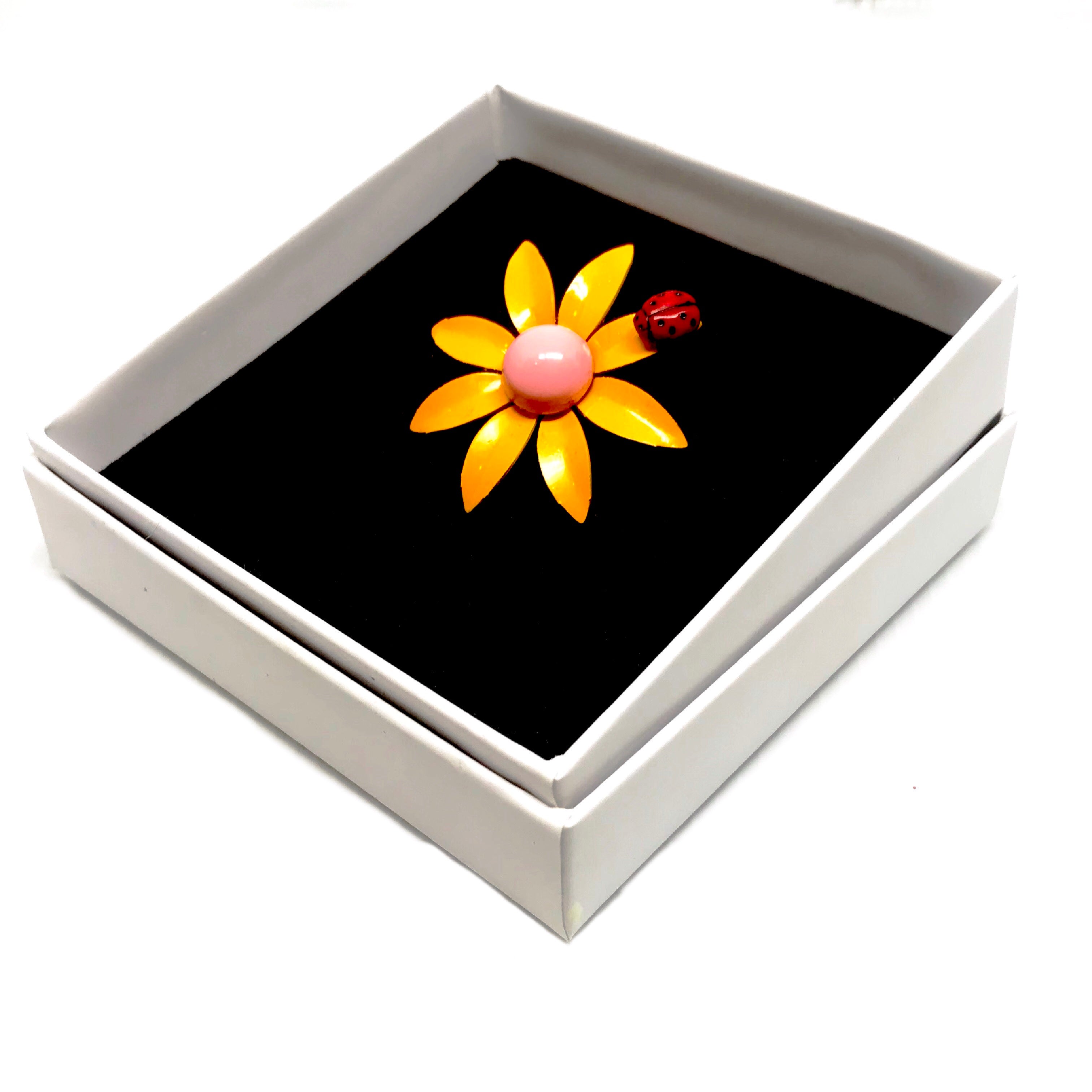 Enamelled Flower Ring