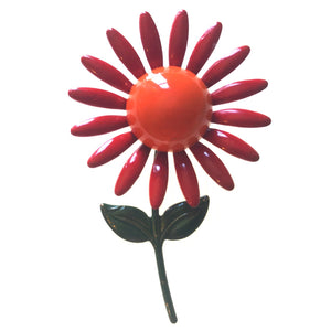 Enamelled Flower Brooch