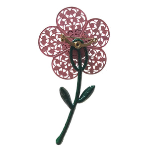 Enamelled Flower Brooch.