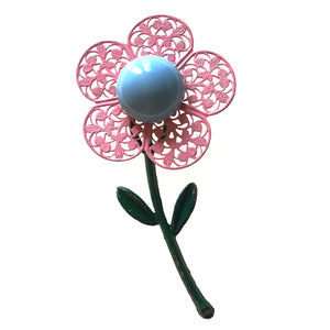 Enamelled Flower Brooch.