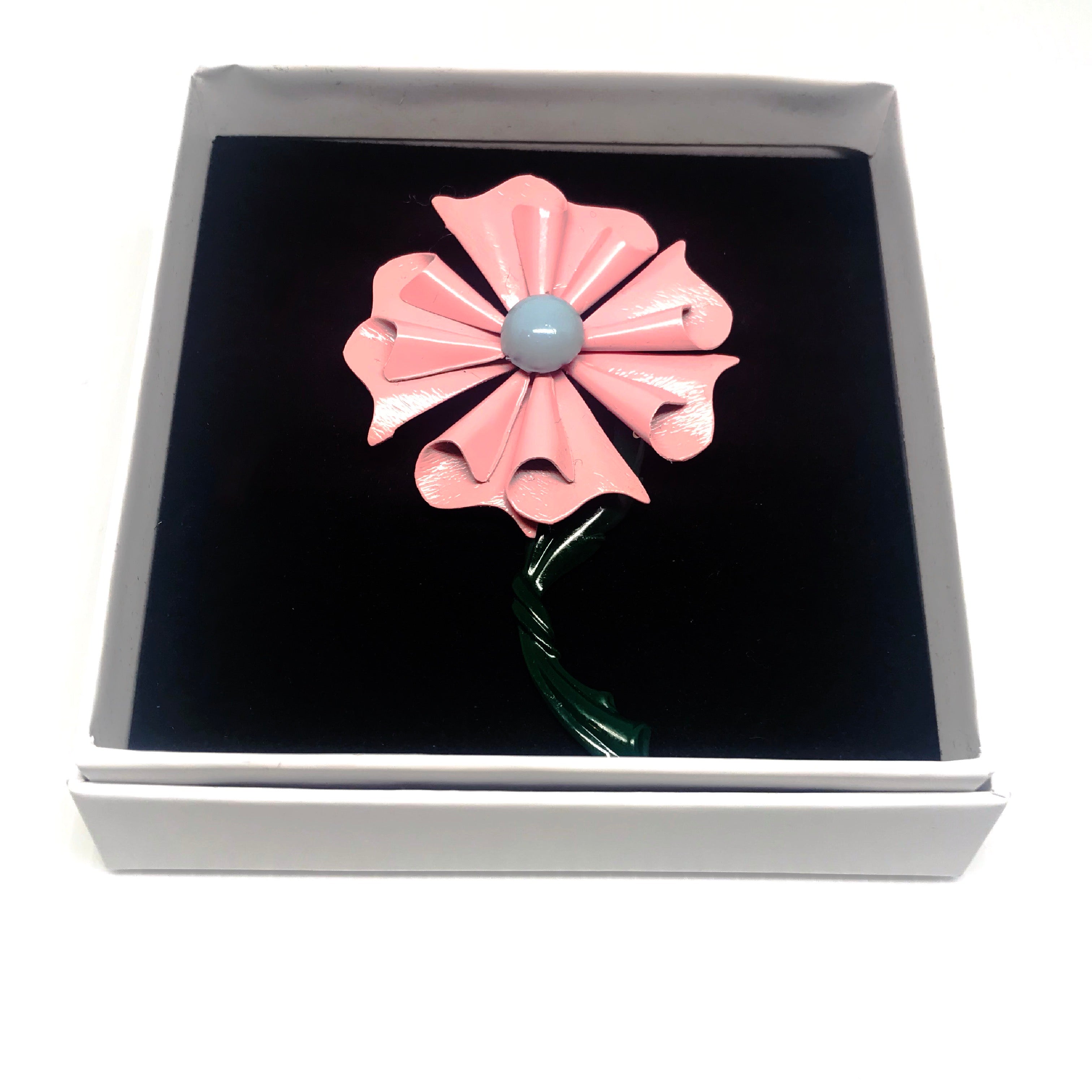 Enamelled Flower Brooch