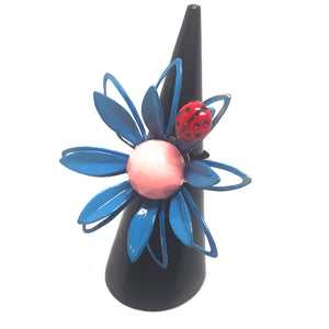 Enamelled Flower Ring