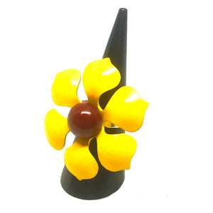 Enamelled Flower Ring