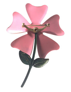 Enamelled Flower Brooch